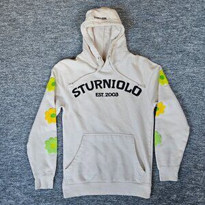Sturniolo Triplets Hoodie Beige Long Sleeve Logo Floral Unisex Small 2 Million
